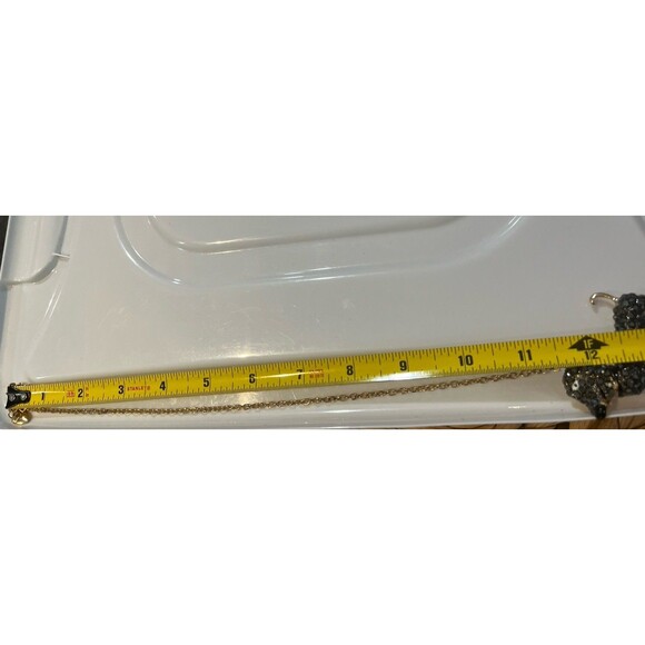 BETSEY JOHNSON Dachshund Necklace Colorful Black Crystals Dog Lovers - Picture 9 of 11